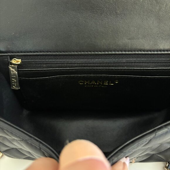 CHANEL Quilted Leather Mini Flap Bag with Top Handle - Picture 12 of 16